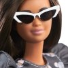 Lalka Barbie Brunetka w sukience Fashionistas Mattel GYB01